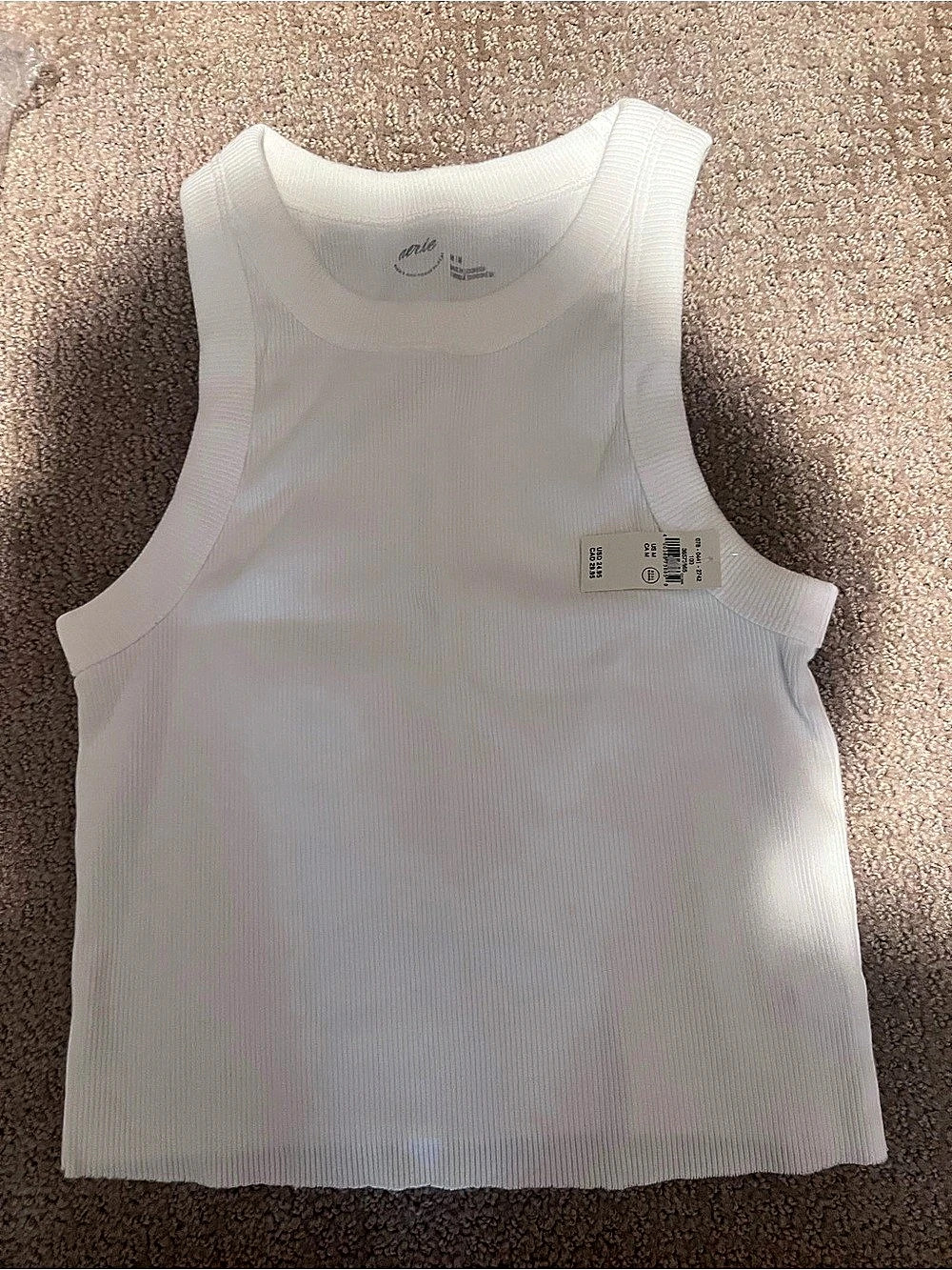 Aerie Free Spirit Ribbed Tank Top White Size Medium